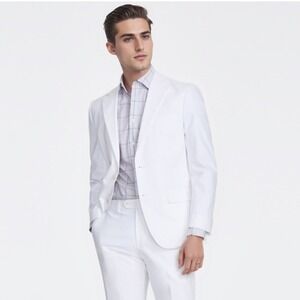 Tommy Hilfiger Sport Coat Mens 46R White Conrad Stretch Blazer Suit Jacket NWT